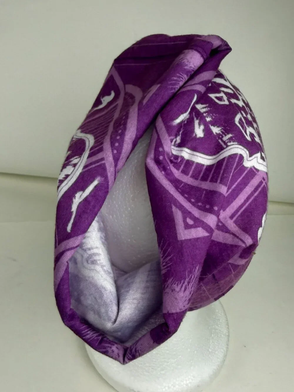 True North Trusting Jesus in a Wild World Purple Tube Bandana Scarf Headwear